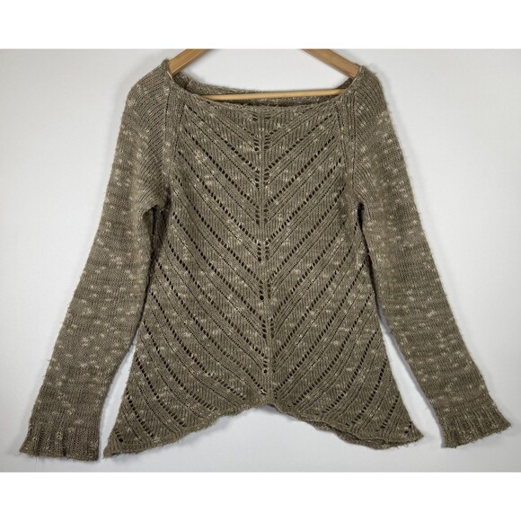 Georgina Estefania Sweater Womens Small Knit Wool Linen Pullover Made in USA - Picture 1 of 10